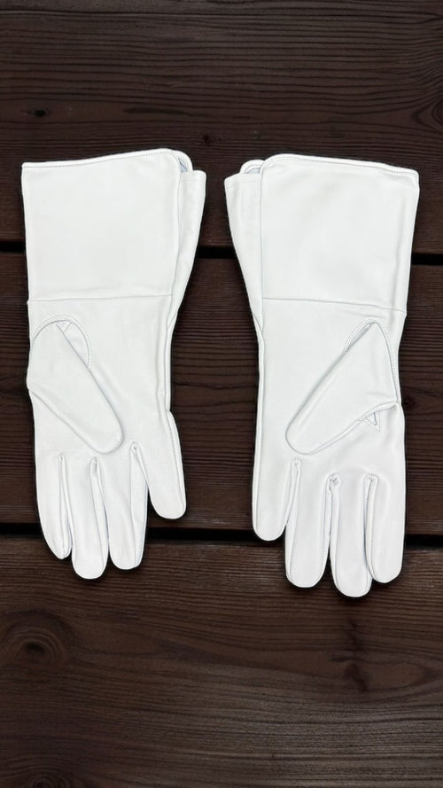 White Medieval Gloves