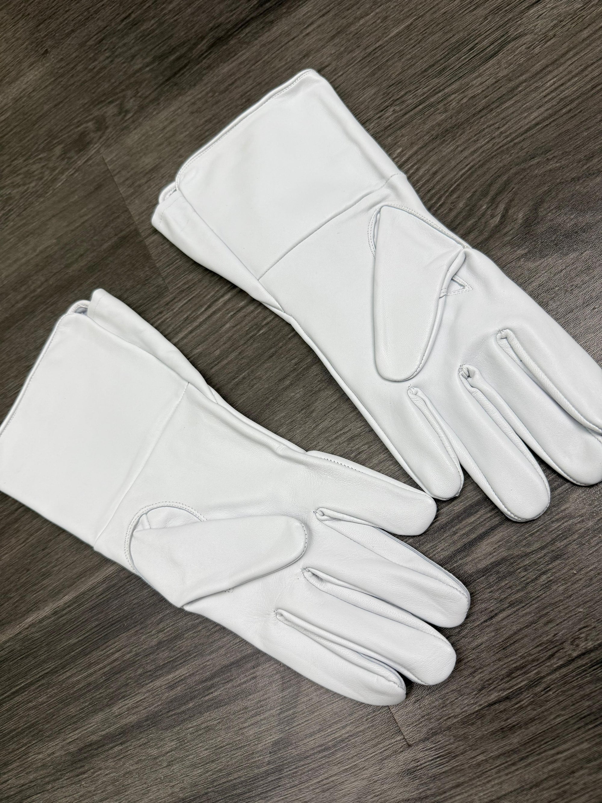 White Medieval Gloves