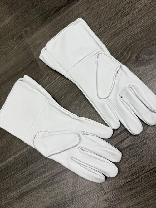 White Medieval Gloves